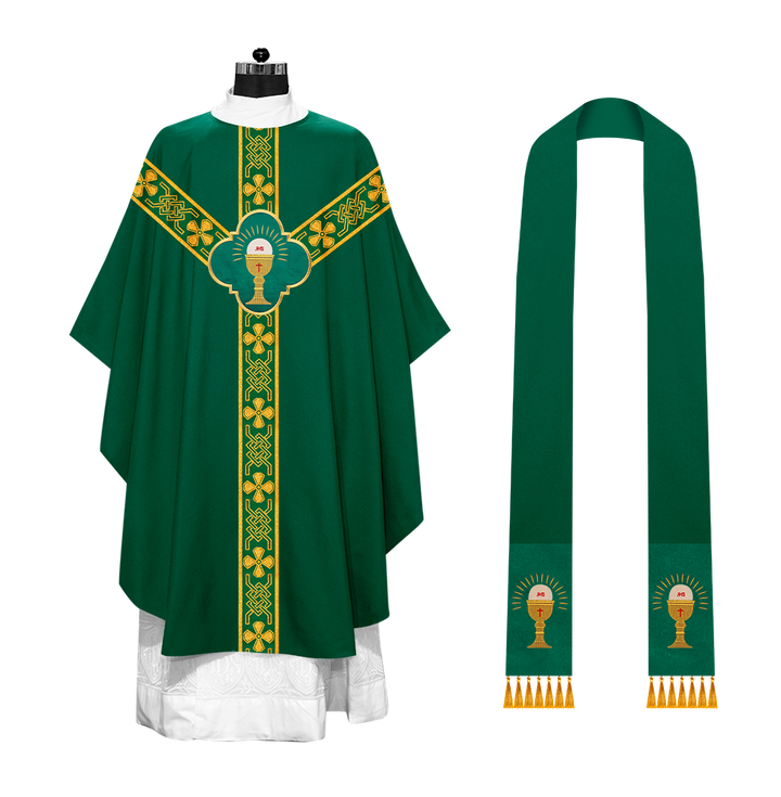 Gothic Chasuble with Motif and Trims