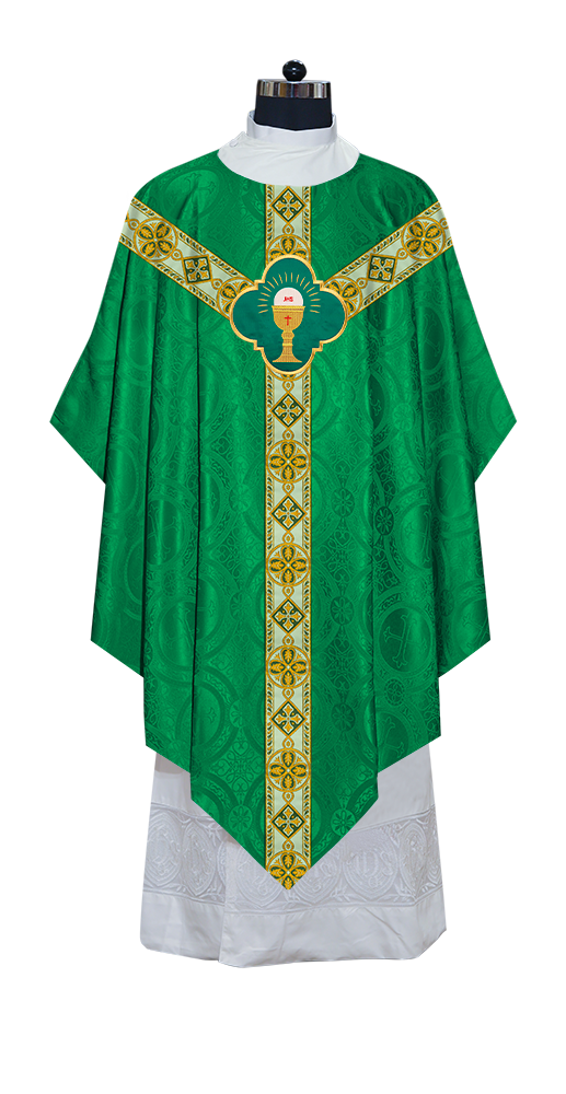 Pugin Chasuble with Braided Lace Orphrey