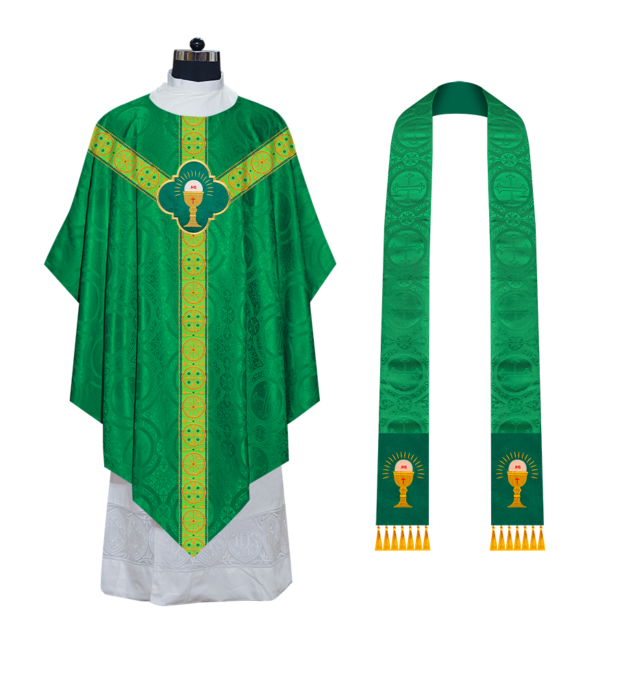 Divine Pugin Chasuble with Braided Lace Orphrey