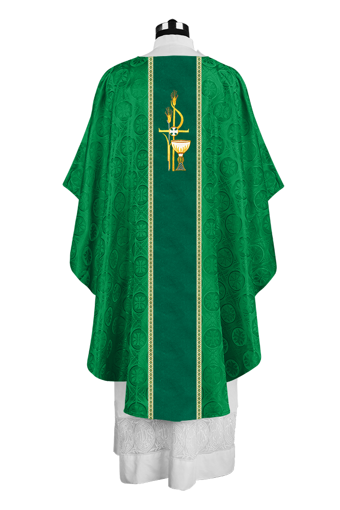 Premium Gothic Chasuble Adorned with Embroidered Motif