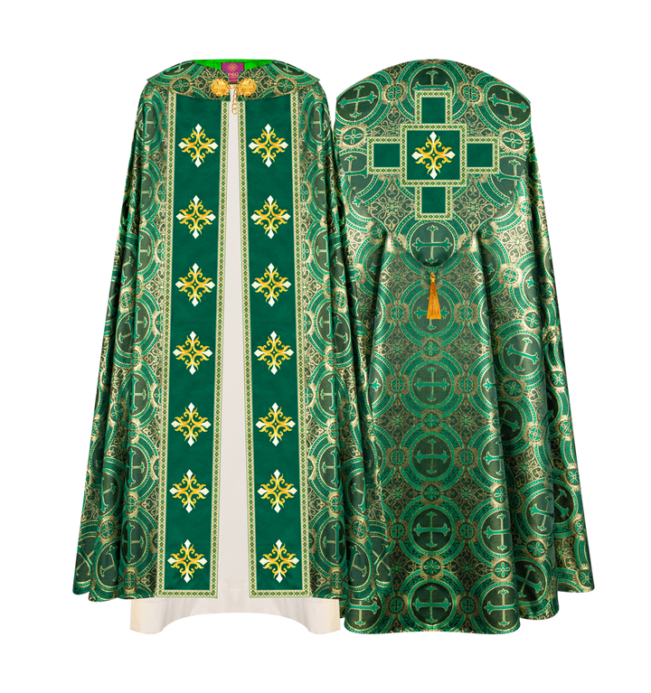 Enhanced Gothic Cope Vestments With Liturgical cross