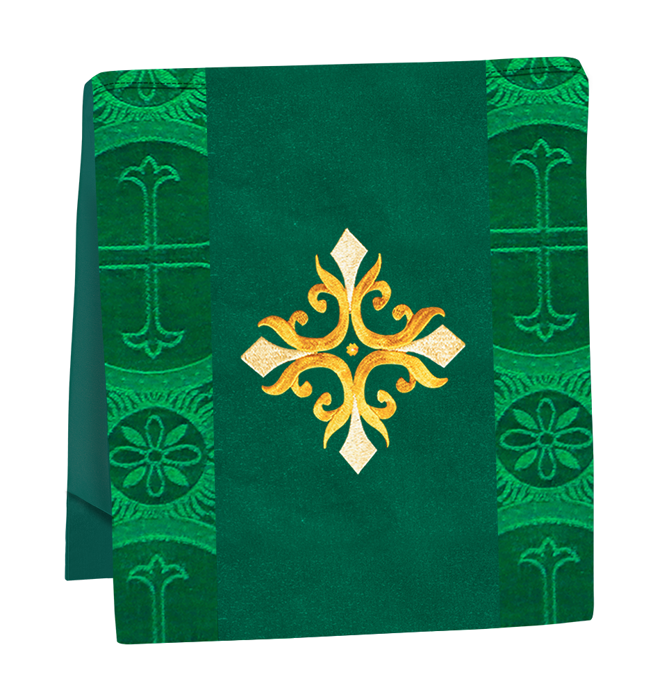 Liturgical Cross Embroidered Mass Set and braided trims