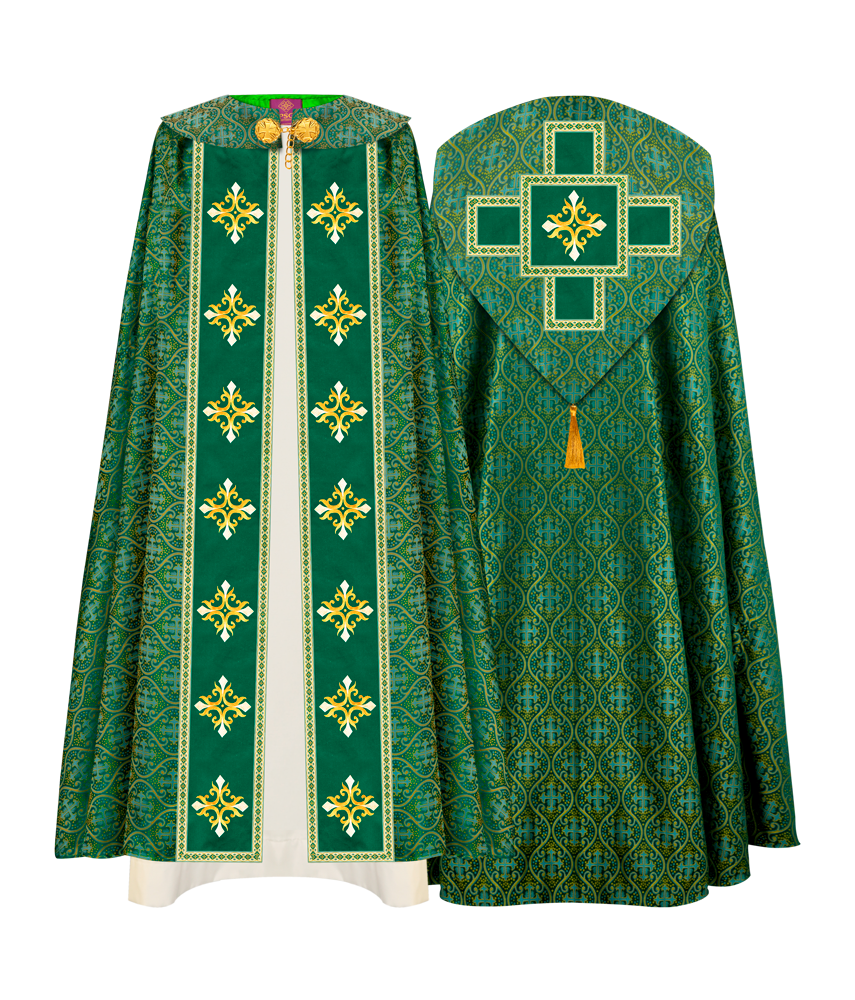 Enhanced Gothic Cope Vestments With Liturgical cross