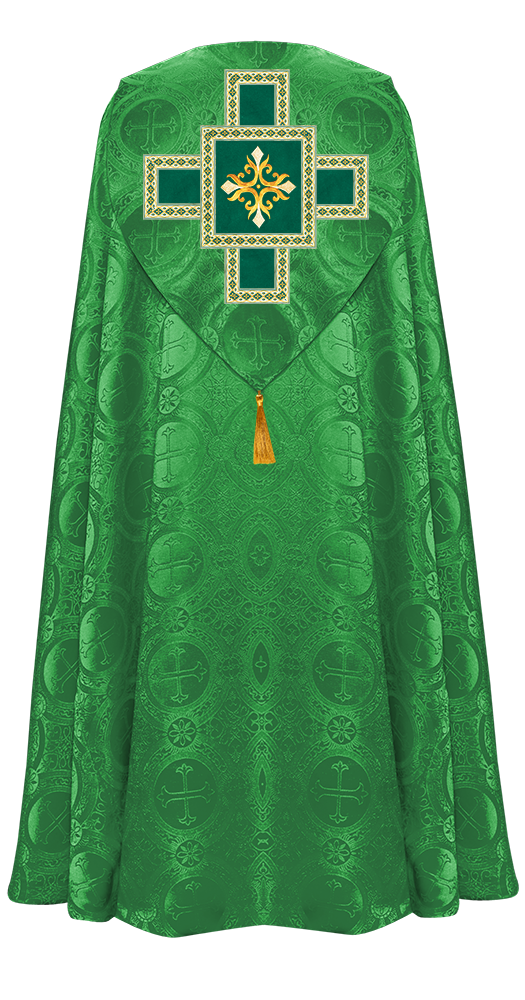 Enhanced Gothic Cope Vestments With Liturgical cross