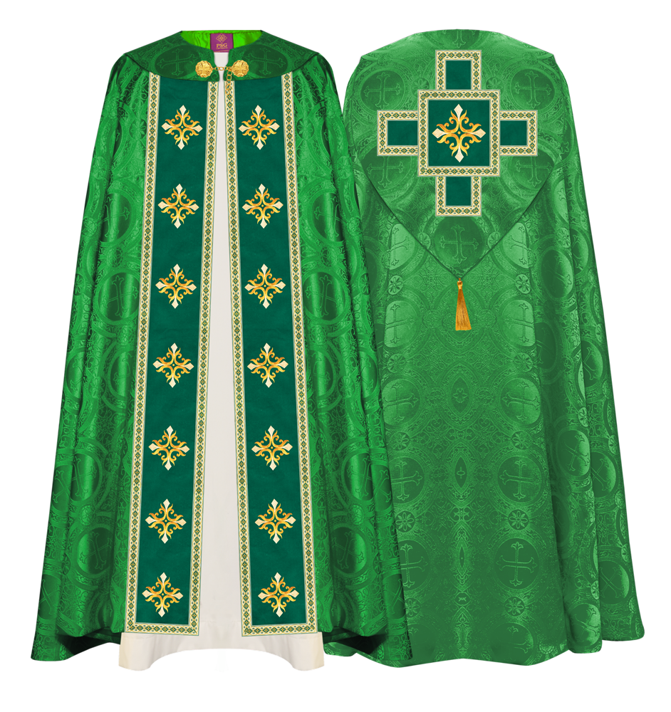 Enhanced Gothic Cope Vestments With Liturgical cross