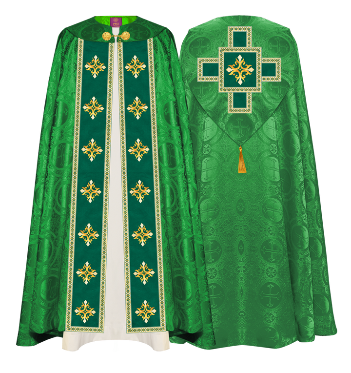 Enhanced Gothic Cope Vestments With Liturgical cross