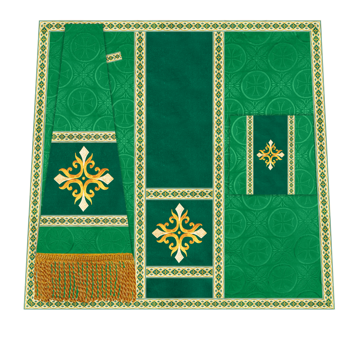 Traditional Altar Mass Set with  Embroidered Motifs