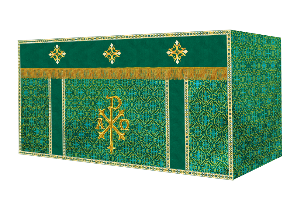 Altar Cloth with Spiritual Cross with Trims