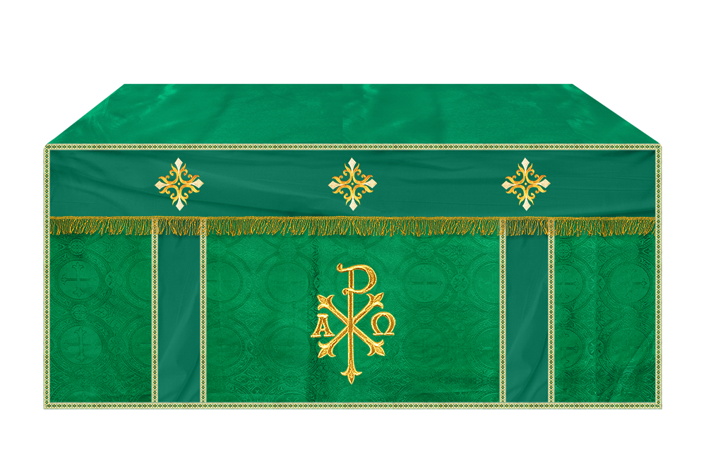 Altar Cloth with Spiritual Cross with Trims