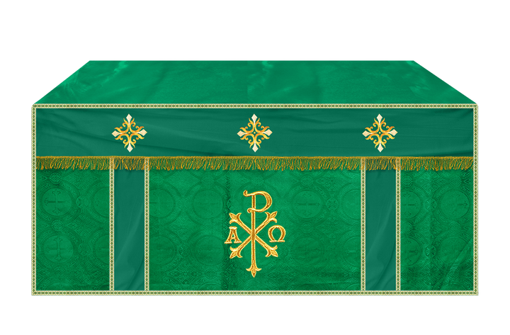 Altar Cloth with Spiritual Cross with Trims