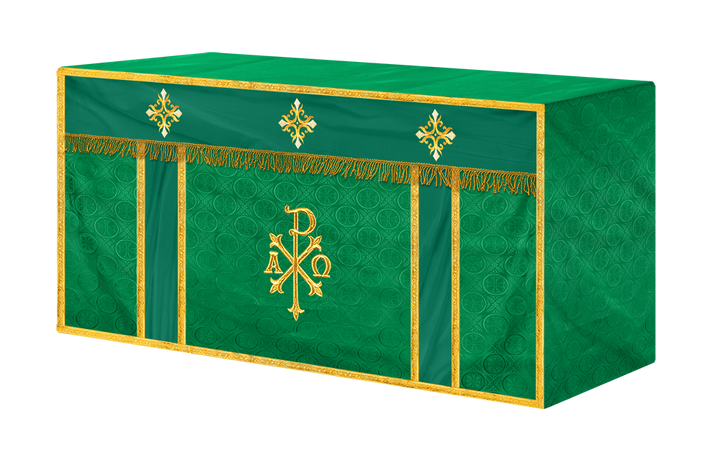 Church Altar Cloth with Embroidered PAX and Cross
