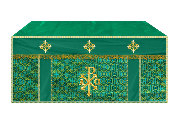 Altar Cloth with Spiritual Cross with Trims