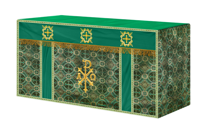 Altar Cloth with Spiritual Cross with Trims