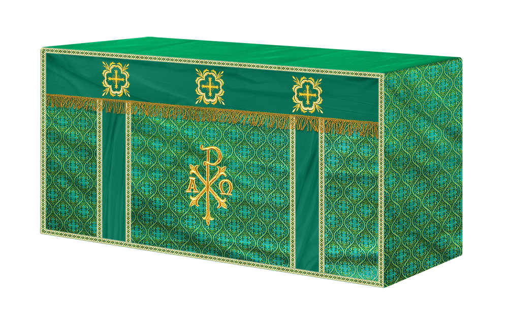 Altar Cloth with Spiritual Cross with Trims