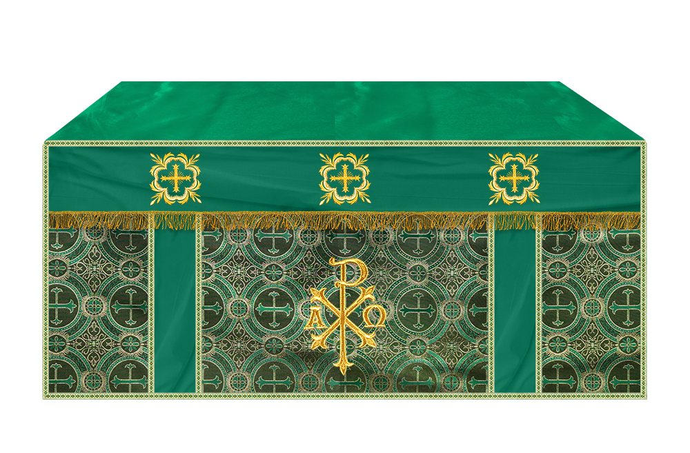 Altar Cloth with Spiritual Cross with Trims