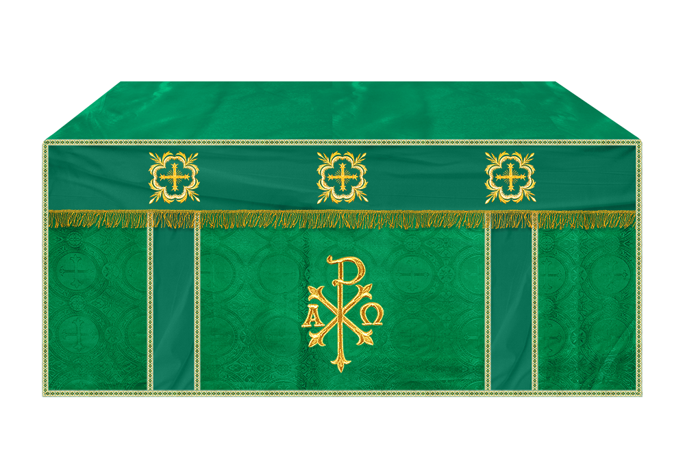 Altar Cloth with Spiritual Cross with Trims