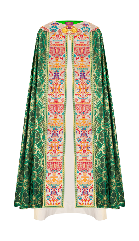 Coronation Tapestry Gothic Cope Braided with Trims