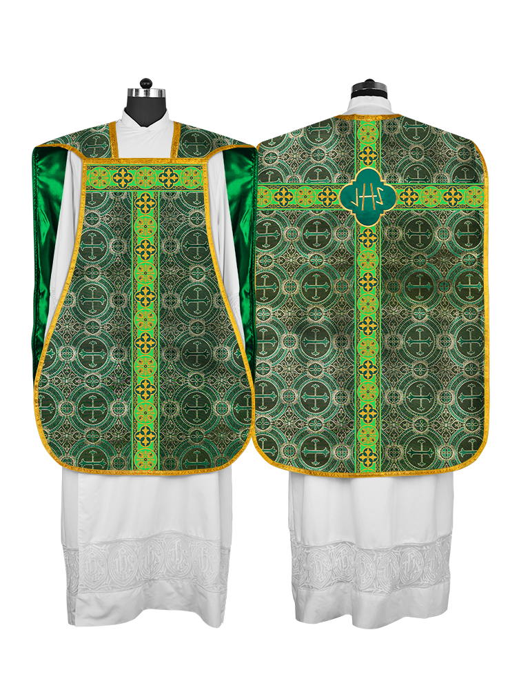 Fiddleback romano con ribetes trenzados tejidos 