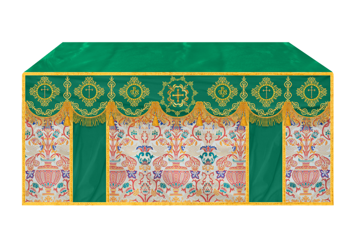 Embroidered Tapestry Altar Cloth with Spiritual Motif