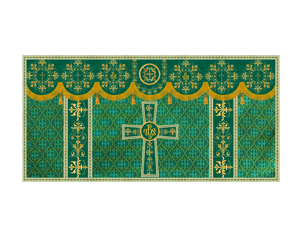 Altar Cloth with Spiritual Motif and Trims