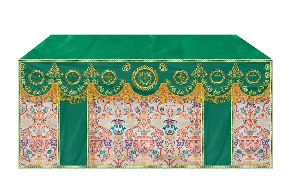 Tapestry Altar Cloth with Embroidered Motif