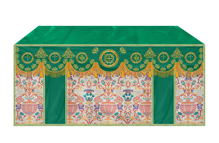 Tapestry Altar Cloth with Embroidered Motif