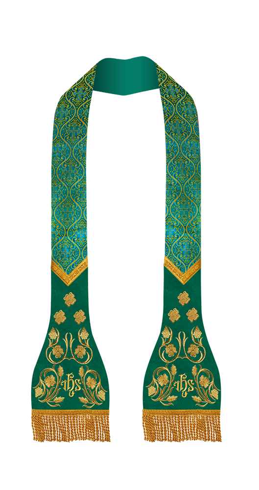 SET OF 4 ROMAN STOLE WITH GRAPES EMBROIDERY