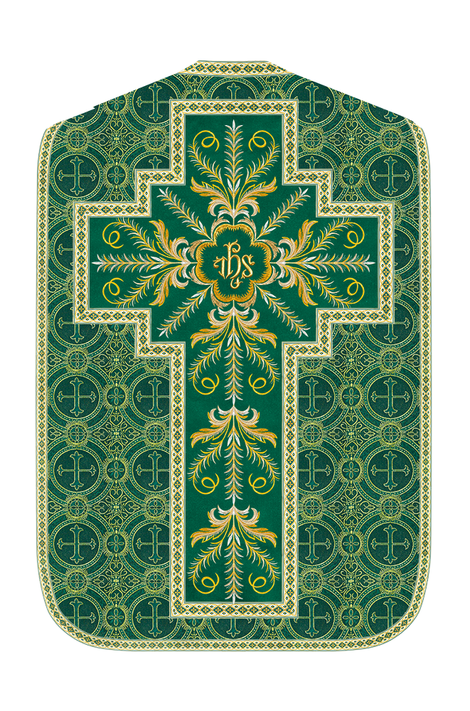 Roman Chasuble Vestment With Detailed Orphrey