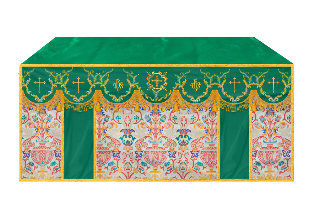 Tapestry Altar Cloth with Liturgical Motif