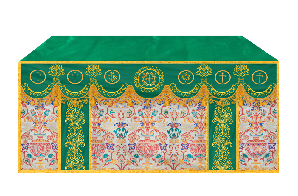 Coronation Tapestry Church Altar Cloth with Trims