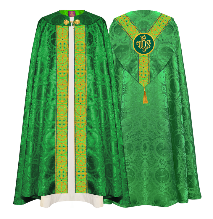 Gothic Cope Vestment with Y Type Embroidered Motif