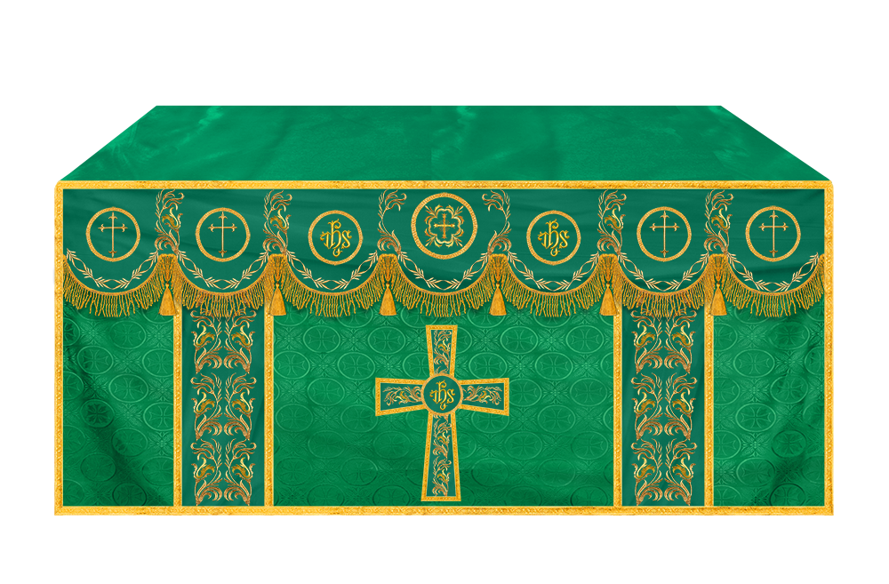 Church Altar Cloth with Refined Embroidery and Motif