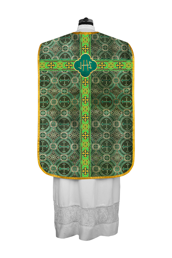 Fiddleback romano con ribetes trenzados tejidos 