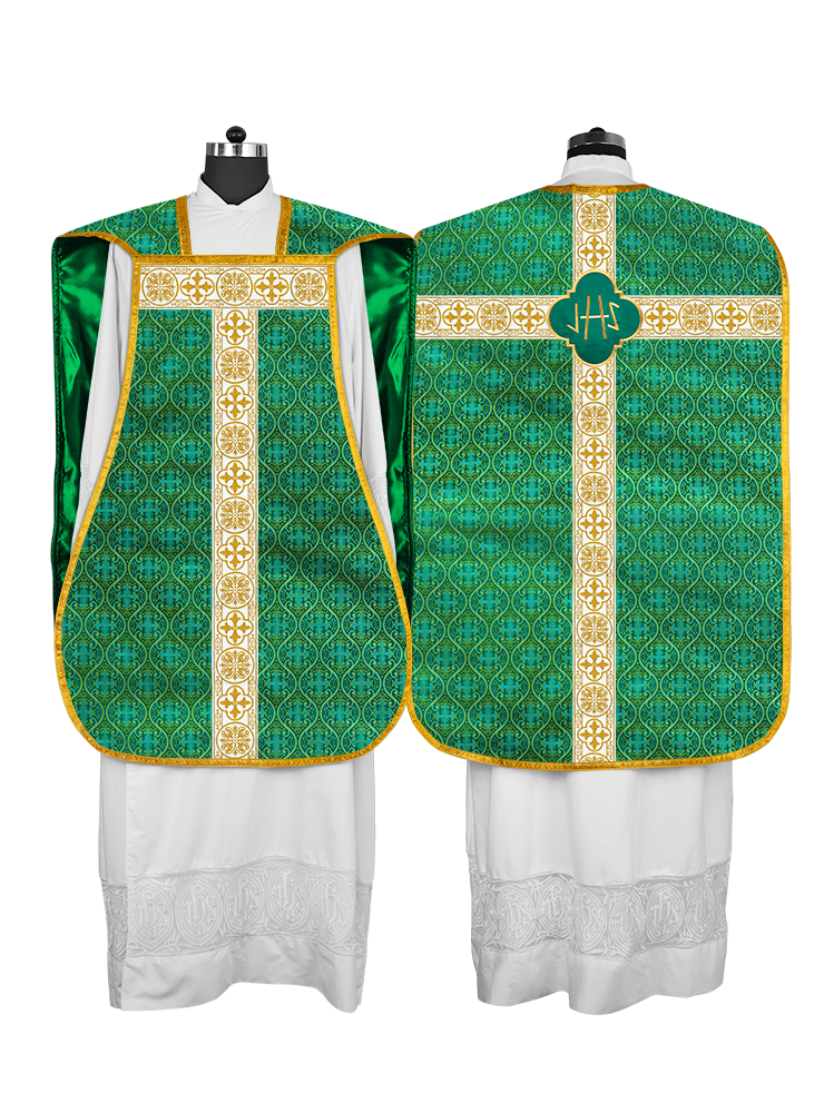 Vestimentas con espalda de violín con motivo y cruz Orphrey