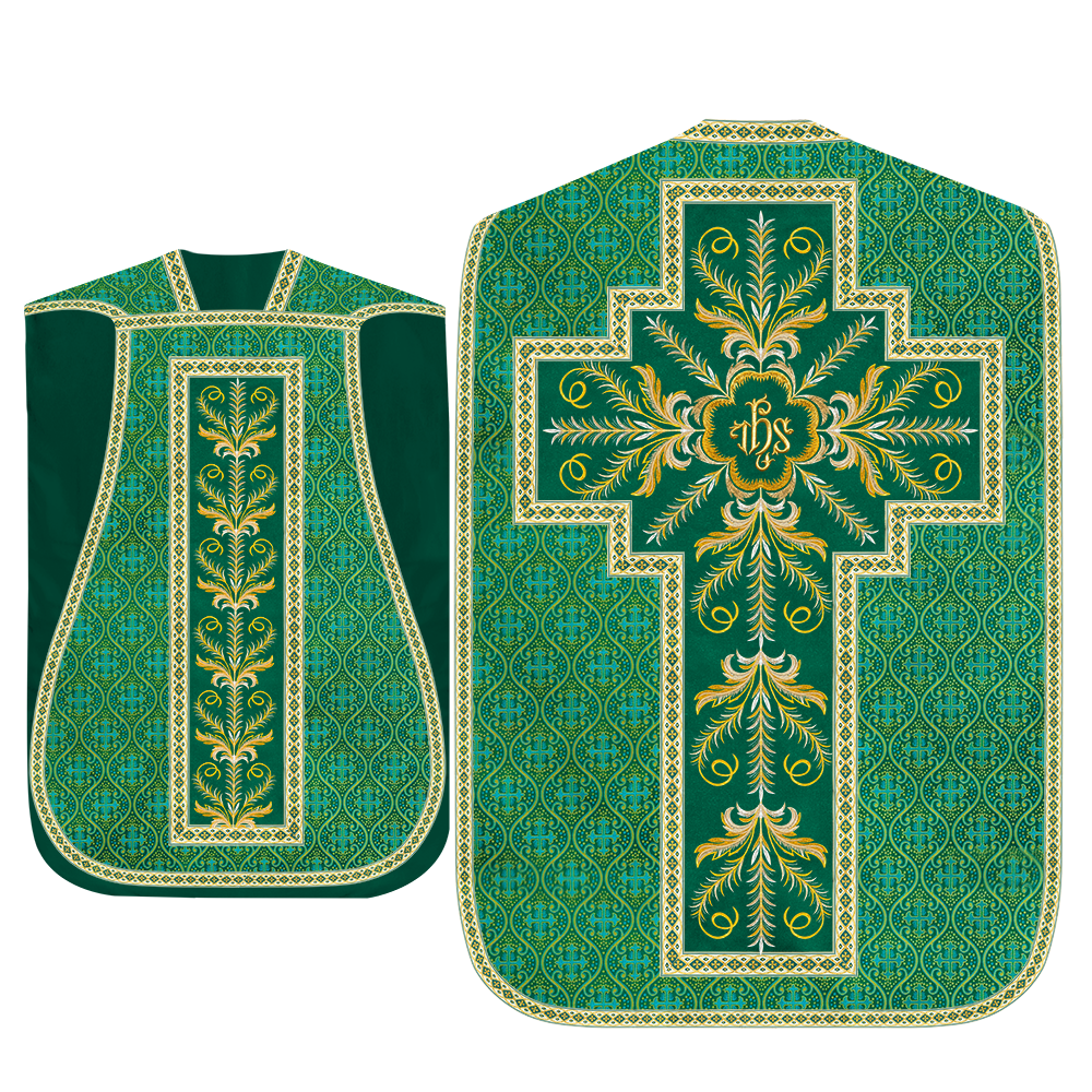 Roman Chasuble Vestment With Detailed Orphrey