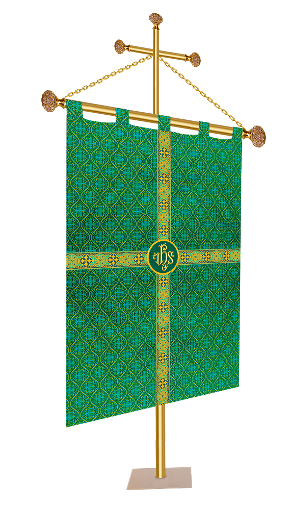 Spiritual Church Banner with Orphrey Trims