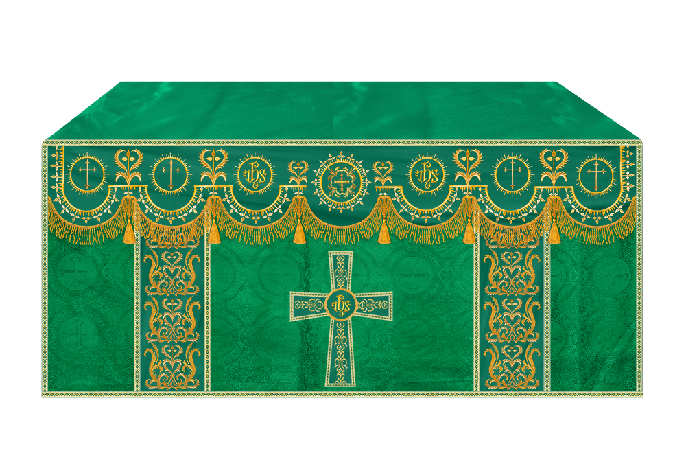 Communion Table Cloth with Embroidered Trims