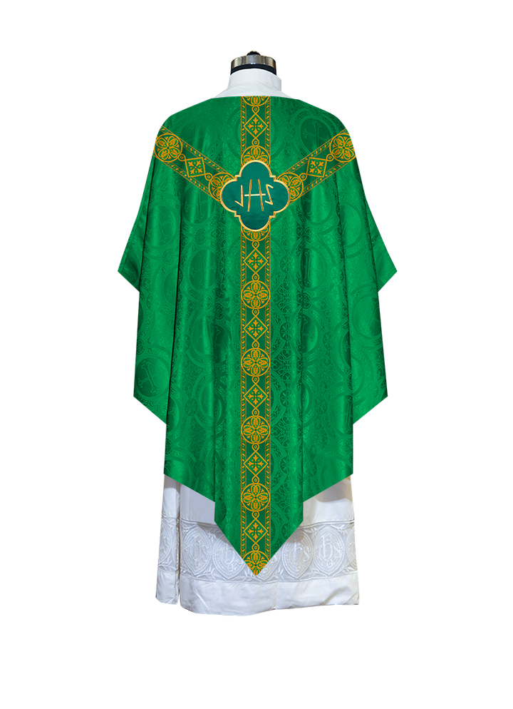 Pugin Chasuble with Braided Lace Orphrey