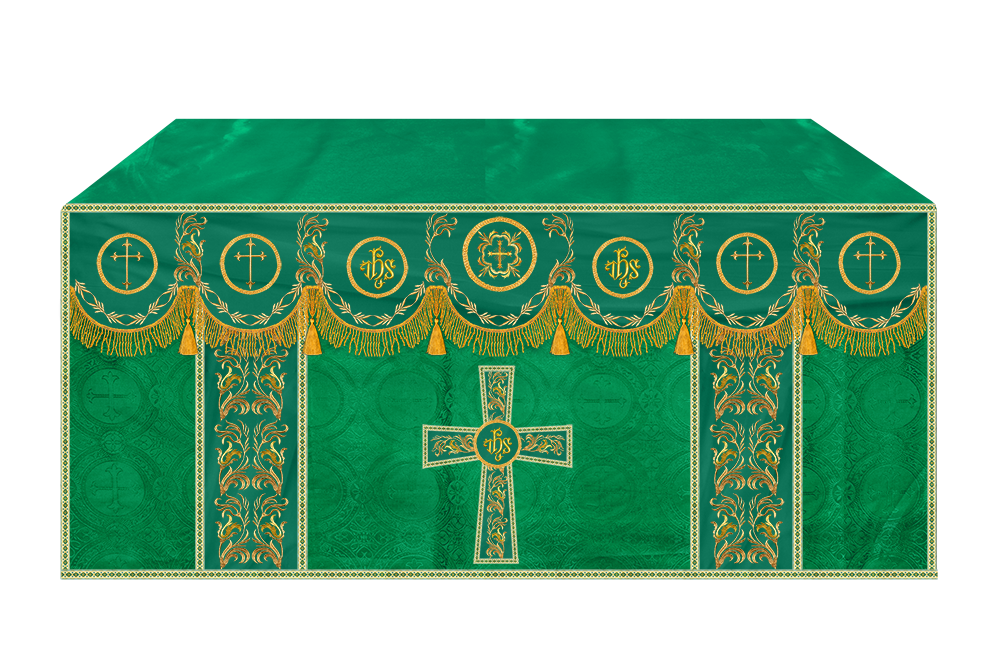 Altar Cloth with Liturgical Motif and Trims