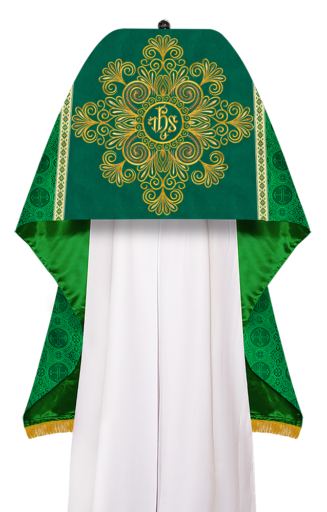 Humeral Veil Vestment with Braided Embroidery and Trims