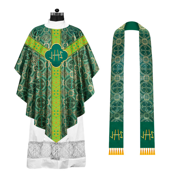 Embroidered Pugin Chasuble with Spiritual Motif