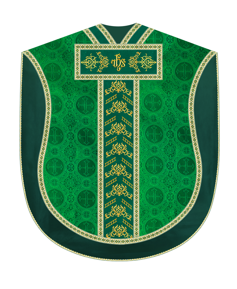 Borromean Chasuble Vestment Adorned With Colour Braids and Trims