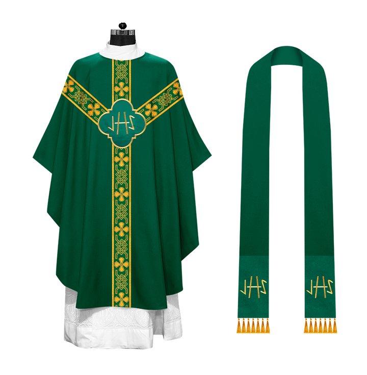 Gothic Chasuble with Motif and Trims