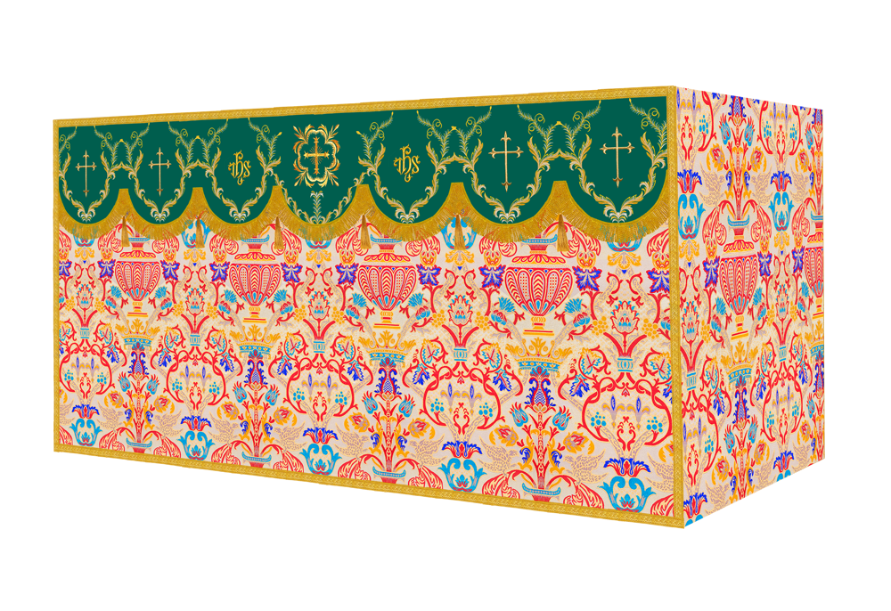 Tapestry Altar Cloth with Liturgical Motif
