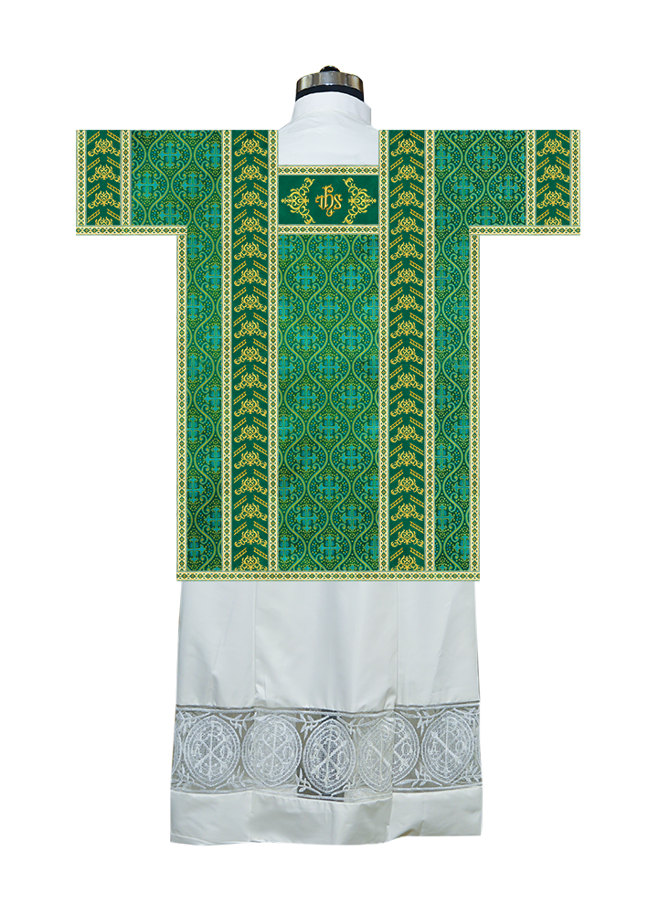 Tunicle Vestment with Braided Motif and Trims