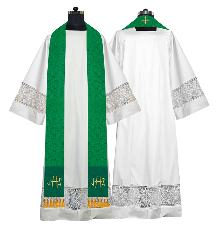 Ordination Stole with Embroidered Spiritual Motif