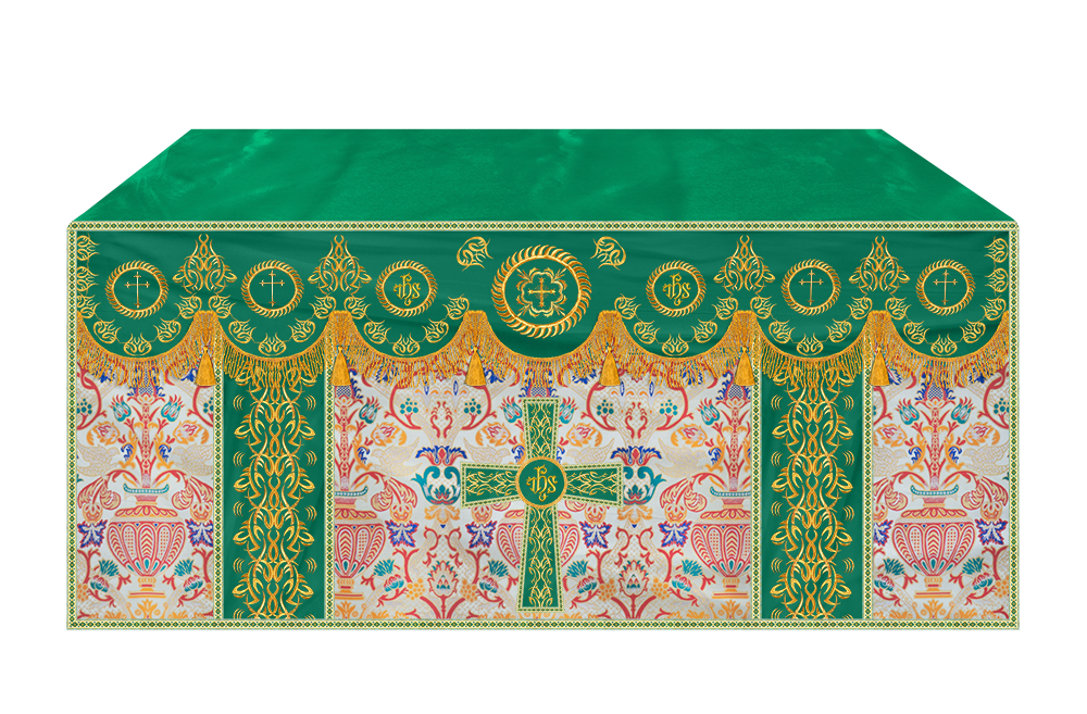 Tapestry Altar Cloth with Embroidered Motif
