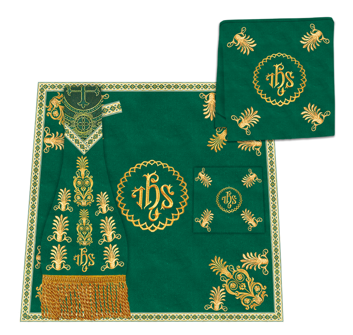 Gothic Chasuble Vestments With Ornate Braids and Trims