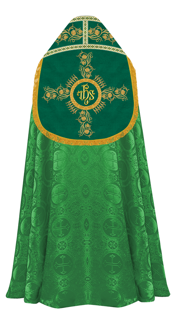 Roman Cope Vestment with Grapes Embroidered trims