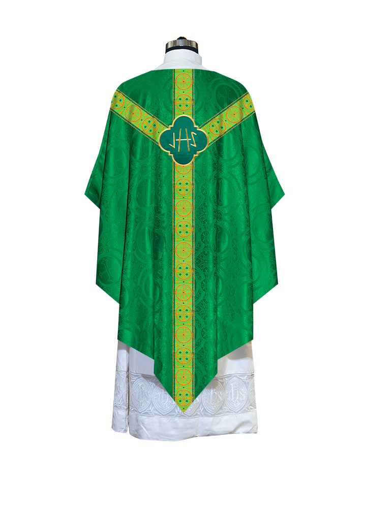 Divine Pugin Chasuble with Braided Lace Orphrey